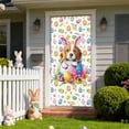 thumbnail image 2 of SLYNSHome Easter Door Cover Cute Bunny Rabbit Floral Spring Door Banner Easter Decoration, 2 of 6