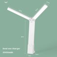 thumbnail image 5 of Lámpara LED recargable con diseño moderno de doble cabezal, ángulo de cabezal de 180 grados, lámpara de escritorio que funciona con batería con control sensible al tacto y luz de trabajo inalámbrica, 5 of 5