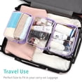 thumbnail image 7 of TSA Approved Toiletry Bag - 3 Pack Clear Toiletry Bags Clear Makeup Cosmetic Bags for Women Men, Quart Size Travel Bag, Carry on Airport Airline Compliant Bag, Macaron Purple, 7 of 7