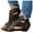 Black, variant on Women's Ankle Sandals Fashion Lace up Peep Toe Pumps Hollow out Dress Wedge Booties Size 7-10