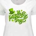 thumbnail image 4 of Inktastic St. Patrick's Day Hand Lettering with Green Top Hat Women's Plus Size T-Shirt, 4 of 5