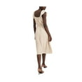 thumbnail image 2 of INC Womens Beige Ruffled Tie Keyhole Elastic Waist Flutter Sleeve Square Neck Midi Fit + Flare Dress XS, 2 of 3