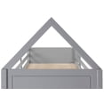 thumbnail image 5 of Powell Lodgepole Kid's Playhouse Twin over Twin Bunk Bed with Built-In Ladder, 79.25"L x 43.25"W x 70.75"H, Gray, 5 of 11