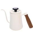 thumbnail image 1 of 600ML Stainless Steel Coffee Pot with Temperature Meter Wood Handle Long Spout Rustproof and High Temperature Resisting, 1 of 7