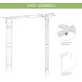 thumbnail image 4 of WYDK Garden Arbor, Arch Archway for Wedding Ceremony Party, Steel Garden Trellis for Plant Climbing, Christmas Garden Decorations Pergola for Garden, Backyard, Lawn (White), 4 of 8