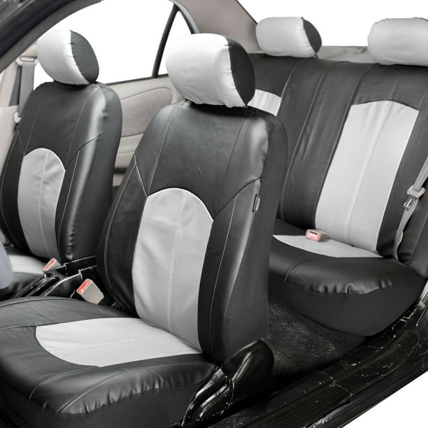 FH Group, Perforated Leather Seat Covers for Auto Car Sedan SUV Van