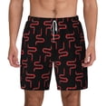 thumbnail image 2 of Goofa Red Snake Printed Men's Swim Trunks Board Shorts Quick Dry Mens Swimming Trunks with Compression Liner,Breathable Fit Hawaii Beach Shorts-X-Large, 2 of 9