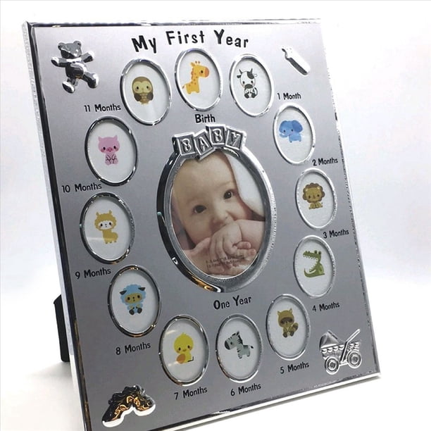 3X de Fotos para NiñOs Mi Primer AñO Regalo para Bebés Regalo de CumpleañOs para NiñOs Hogar Decoración Familiar Adornos 12 Meses de Fotos