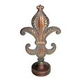 thumbnail image 1 of Jeco HD-HADJ037 Distressed Gold Metal Flrur Lis Table Decor, 1 of 1
