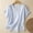 *Light Blue, variant on ClodeEU Women's Linen Blend V Neck Short Sleeve Top with Rolled Cuff Sleeves ,Solid Color Casual Spring Summer Blouse Black,Women's Plus L