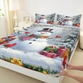 thumbnail image 3 of Castle Fairy Teens Kawaii Snowman 4 Pieces Queen Sheet Sets,Cardinal Bird Ultra Soft Flat Sheet,Merry Christmas Queen Fitted Sheet,Super Cozy Room Decor, 3 of 7