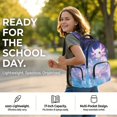 thumbnail image 4 of Jeiento Axolotl 17 Inch Large Capacity Schoolbag Set 4-Piece Lunch Bag Pencil Case Water Bottle Holder Galaxy Sky Lightweight Backpack for Girls Kids, 4 of 7