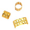 thumbnail image 2 of 50 cuentas para rastas, anillos para trenzas de pelo, clips, mechones para rastas, trenzado de pelo, puños de Metal, decoración/accesorios de joyería (plateado y dorado), 2 of 5