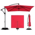 thumbnail image 1 of Gymax 8 x 8 FT Offset Cantilever Patio UmbrellaSquare Hanging Outdoor Market Umbrella Outdoor Red, 1 of 7
