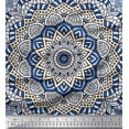 thumbnail image 1 of Soimoi Rayon Crepe Fabric Moroccan & Mandala Kaleidoscope Print Fabric by The Yard 46 Inch Wide, 1 of 3