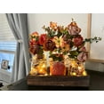 thumbnail image 5 of 3 Pcs Table Decorations for Dining Table Decor Farmhouse Coffee Table Decor with Wood Tray and Led Light Table Centerpieces for Dining room Kitchen Living Bathroom,Orange, 5 of 6