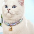 thumbnail image 5 of Reheyre Adjustable Flower Print Bell Collar - Pet Dog Cat Puppy Soft Necklace Neck Strap, 5 of 8