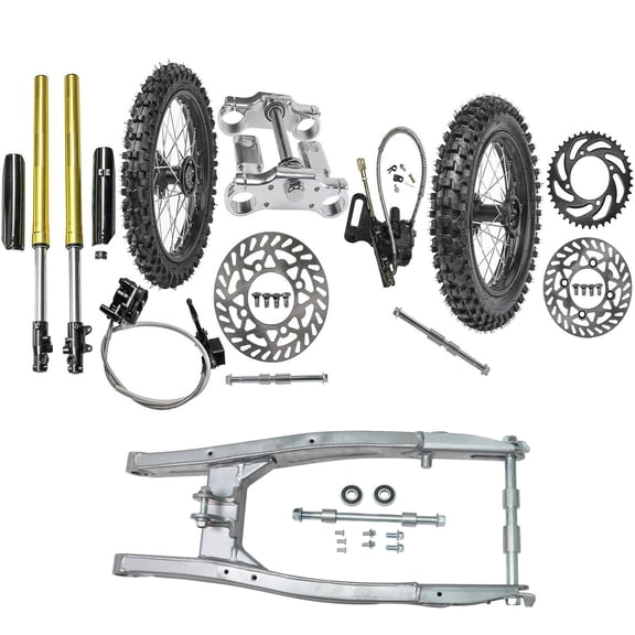 19" 16" Wheel Combo   Front Forks Triple Tree End   Rear Swing Arm  70/100-19 & 90/100-16 Tire Tube Rim & Brake Assembly for Off Road Motocross Motorcycle Dirt Pit Bike CRF TTR KLX Parts