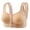 Beige, variant on 2PC Push Up Bra Transparent Shoulder Strap Cordless Backless Triangle Bralette,Purple,36