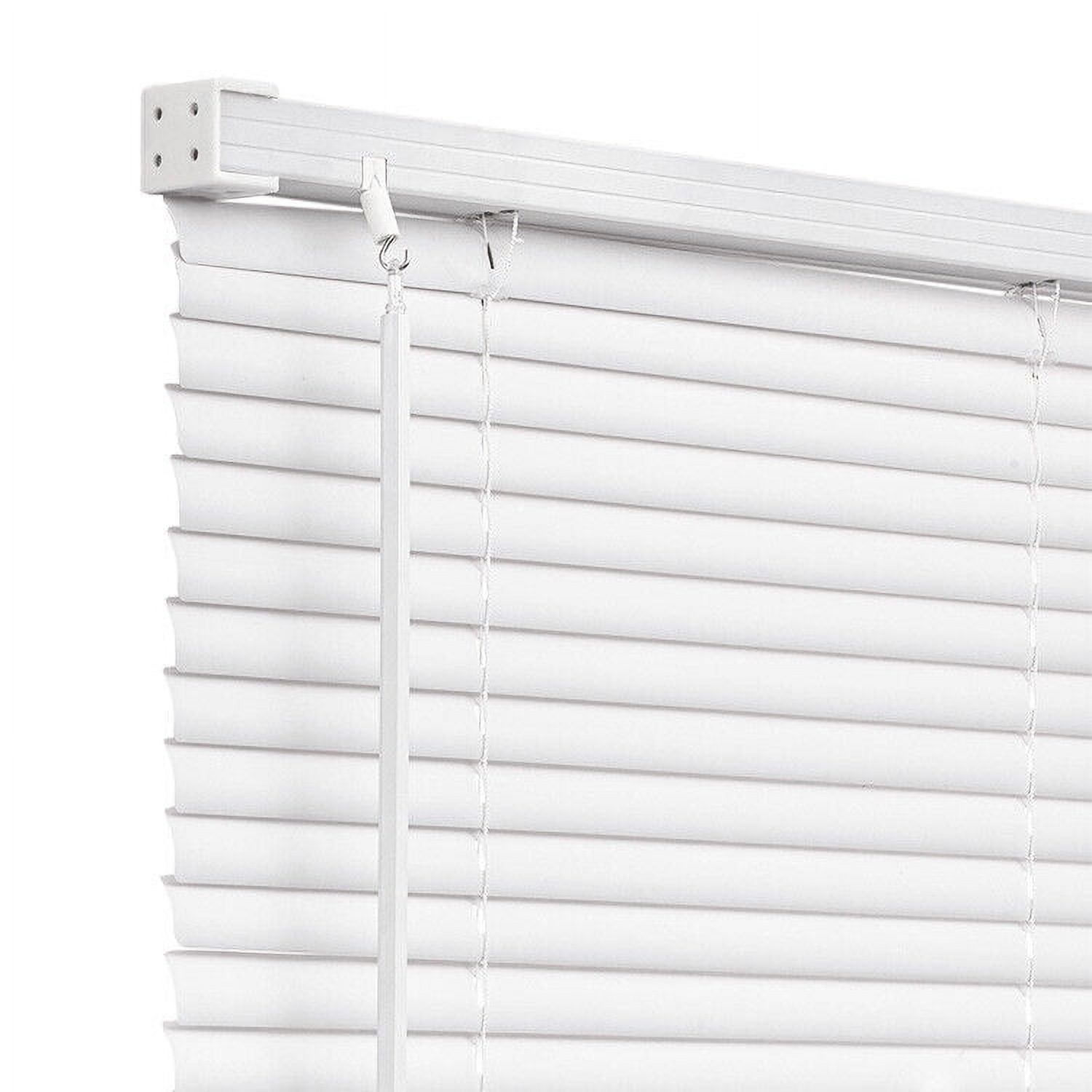 Custom Cut PVC Cordless Window Blinds, White 30" x 60"