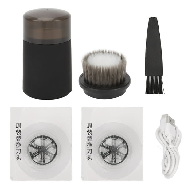 Recortadora de barba eléctrica portátil, impermeable, recargable, 2 en 1, con cepillo limpiador.