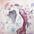 thumbnail image 5 of Mermaid Shower Curtain, Pink Sea Ocean Coral Reef Fish Seashell Theme Waterproof Fabric Bathroom Curtains, Beautiful Pink Sea Ocean Kids Girl Bathroom Shower Curtain with 12PCS Hooks, 70X75IN, 5 of 5