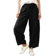thumbnail image 2 of HongQid Womens Barrel Sweatpants Baggy Wide Leg Pants Casual Elastic Waisted Drawstring Sweat Pants with Pockets, 2 of 6