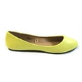 thumbnail image 3 of Shoes 18 Womens Ballerina Ballet Flat Shoes Solids & Leopards (6, Yellow Pu 8600), 3 of 3