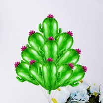 COSMOBETTY 5Pcs Cactus Balloon Creative Aluminium Film Balloons Birthday Decoration for Party Gathering 11.8x28.7in Green