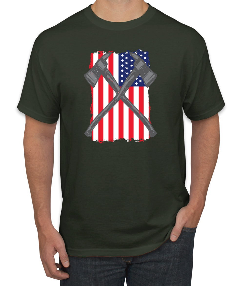 Download Wild Bobby - Firefighter Fire Courage Honor USA Flag| Mens ...