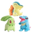 thumbnail image 1 of 3 Styles Cyndaquil Totodile Chikorita Plush Doll Pokemon Stuffed Toy Peluche Cartoon Image Combination Figure Gift For Kids zhangyuxiang LED, 1 of 2