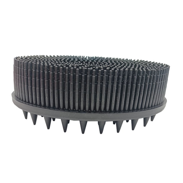 Depurador corporal de silicona oso de fresa 2 en 1 cepillo de baño y champú negro