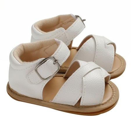 

KAOU Girl Boy Summer Baby Sandals Breathable Anti Slip Flat Toddler Prewalker Shoes