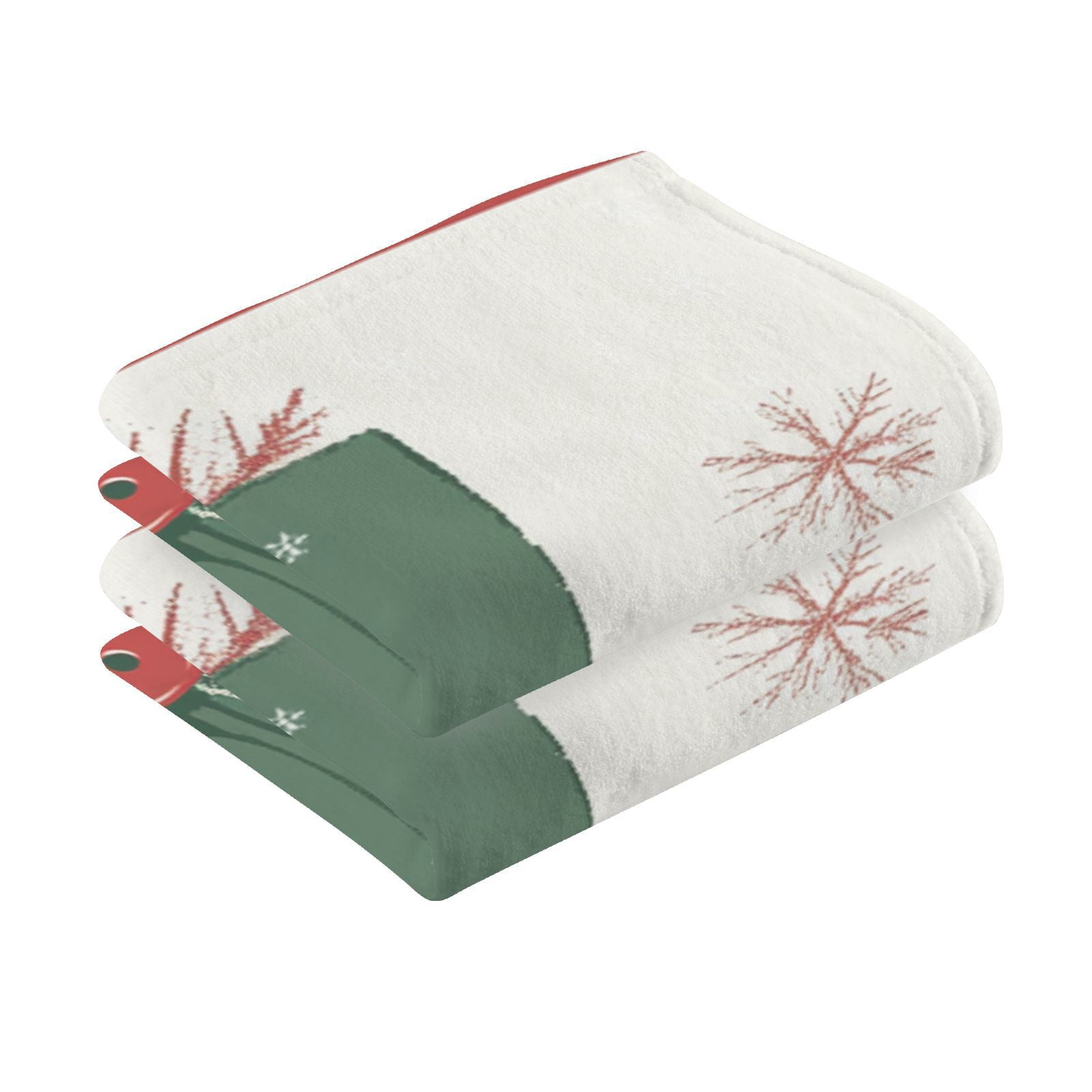 Rural Cross Hand Towels Cotton Bath Towels Large Face Towels Absorbent for Bathroom 2 Packs