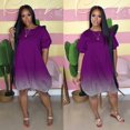 thumbnail image 4 of Women‘S Plus Size Casual Dresses Casual Short Sleeve Mid-Length Gradient Summer, 4 of 6