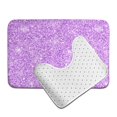 thumbnail image 6 of Xecao Lilac Glittering 2-Piece Vintage Seamless Anti-Skid Mat Set, featuring a stylish pattern for a safe and elegant toilet rug experience, 6 of 6