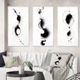 thumbnail image 1 of Designart "Monochromatic Symphony Subtle Ink IV" Abstract Painting Framed Wall Art Set Of 3 - Black Modern Frame Gallery Wall Set For Home Decor, 1 of 6