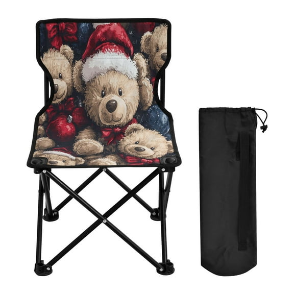 YAZAOO Camping Chairs Modern Bears Christmas Ornaments Pattern Folding chair