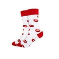 thumbnail image 2 of Valentine Day Heart Lips Pattern Cotton Crew Socks Funny Novelty Couple Socks His and Hers Pair, 2 of 6