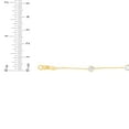thumbnail image 4 of Floreo 14k Yellow Gold 4mm Round Created Birthstone Cable Bracelet or Anklet, 4 of 4