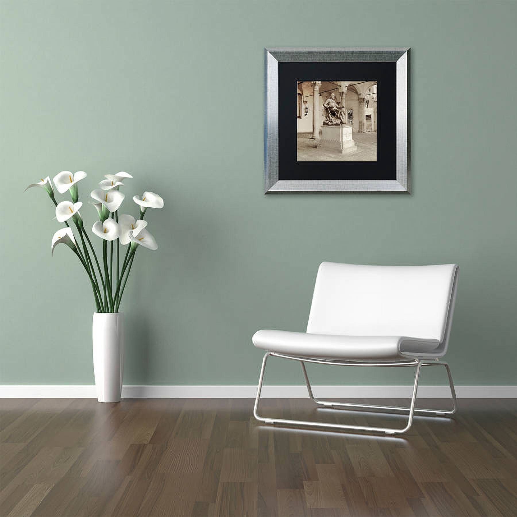 Trademark Fine Art "Lucca II" Canvas Art by Alan Blaustein, Black Matte, Silver Frame