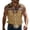 Khaki, variant on Western Shirts For Men Sleeveless Button Collar Cowboy Embroidered Shirt Regular Fit Business Work Office Tee With Floral Design Sky Blue XXXXXL