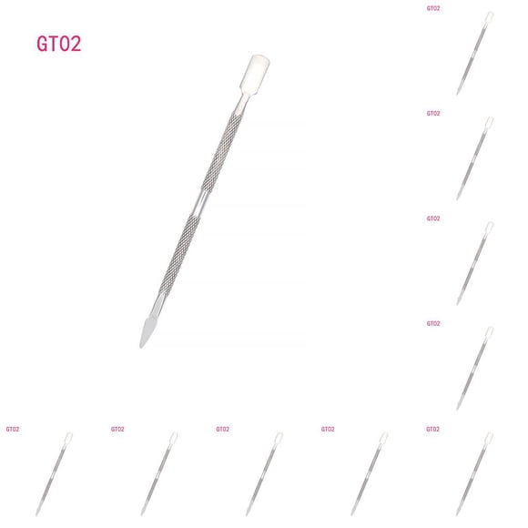 Vogacara Empujador de cutículas de uñas Kit de herramientas removedor de esmalte de uñas de doble extremo Cortador de manicura de acero inoxidable, GT02 10piezas Vogacara CBP154402