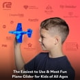 thumbnail image 3 of Mini Glider™ Foam Airplane - Blue - Refresh Sports, 3 of 7