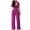 Hot Pink, variant on Yuzhih Women's Formal Jumpsuits Fashion Business Overalls Sleeveless Tank V Neck Wide Leg Loose Romper with Belt