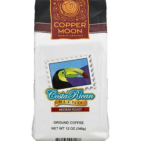 Copper Moon Costa Rican Blend Medium Roast Ground Coffee, 12 oz, (Pack of 6)