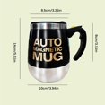 thumbnail image 4 of Taza De Mezcla De Café Automática Taza De Café Autoagitadora Negra Recargable Taza De Acero Inoxidable De Mezcla Automática Para Revolver Mezclar Office School Methold HA015328-00, 4 of 7