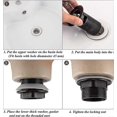 thumbnail image 3 of Black Sink Waste Basin, Chrome Pop Up Waste Large Area, Automatic Pop Up With Overflow Drain, Copper Pop Up Spring Stopper Basin Sink Compatible With, 3 of 5