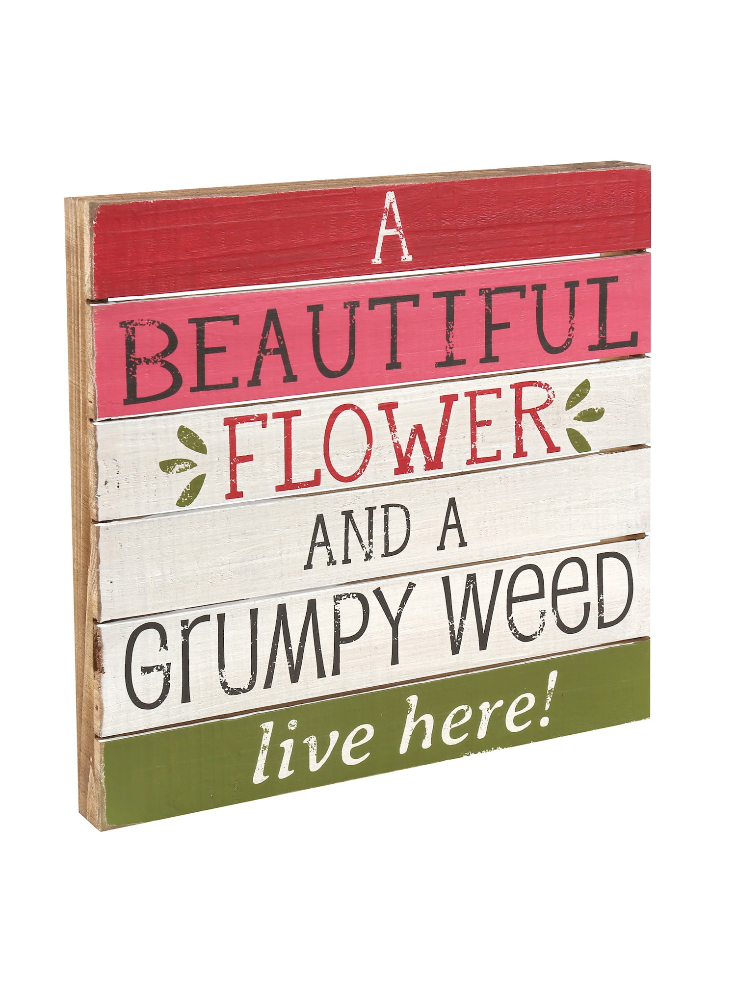 DEMDACO Beautiful Flower Grumpy Weed Wall Art