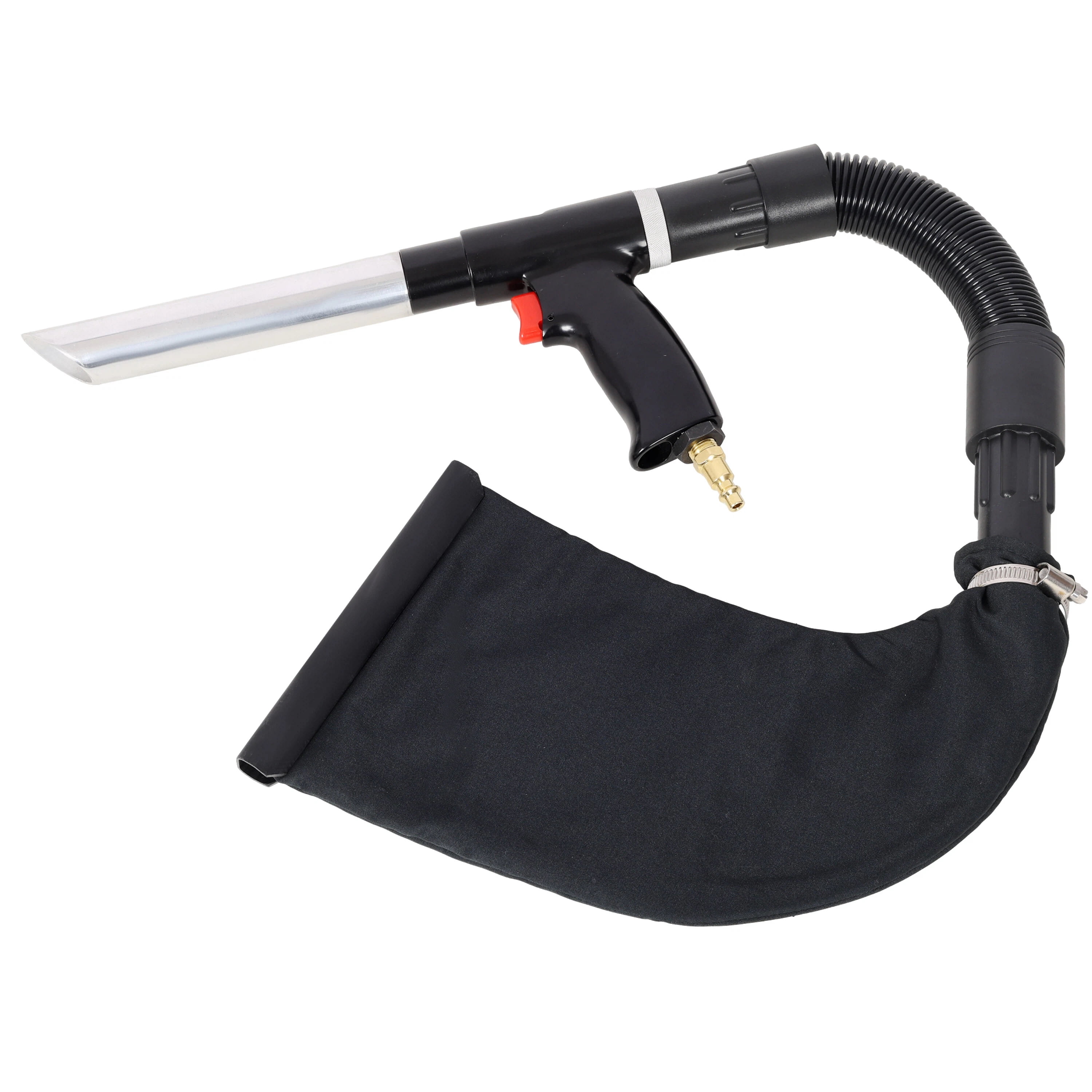 LuckyNote Multi-Function Pneumatic Vacuum Blower, 2-in-1 Handheld Air Duster Gun for Dust Cleaning, Inflation, Workshop Garage, with 8-Piece Aluminum Nozzle Kit